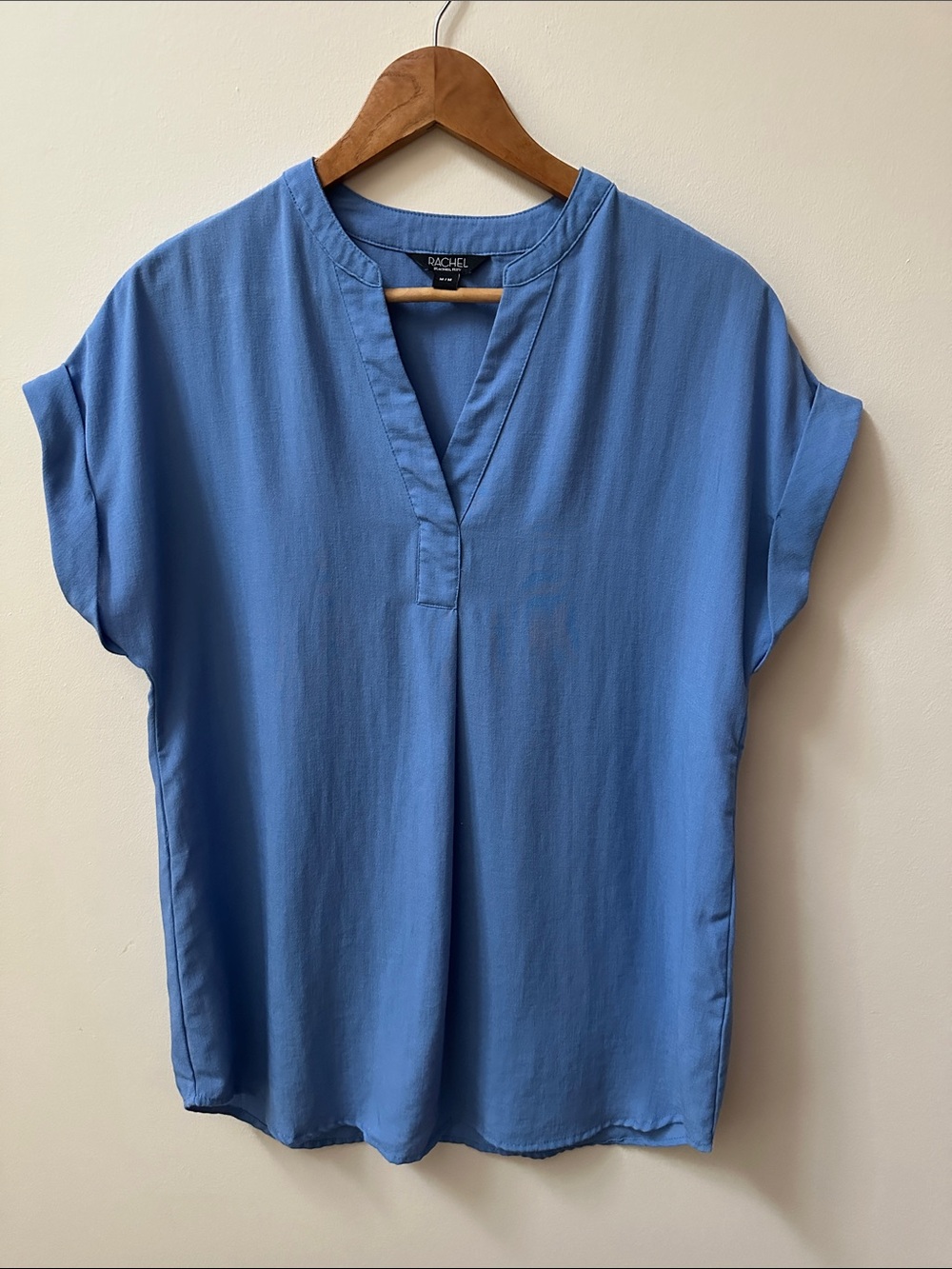 2/$20 Rachel Roy Blue Notch-Neck Short Sleeve Tunic
